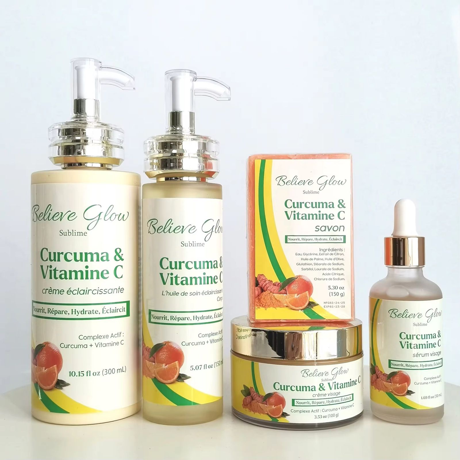 GAMMES DU CURCUMA  corps et visages