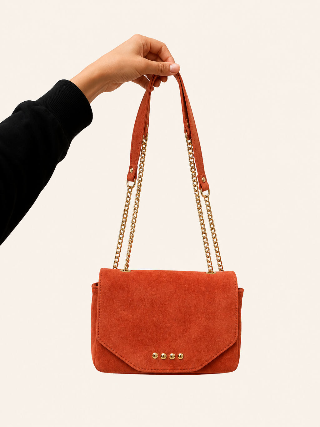 Sac a main bandoulière en cuir vachette