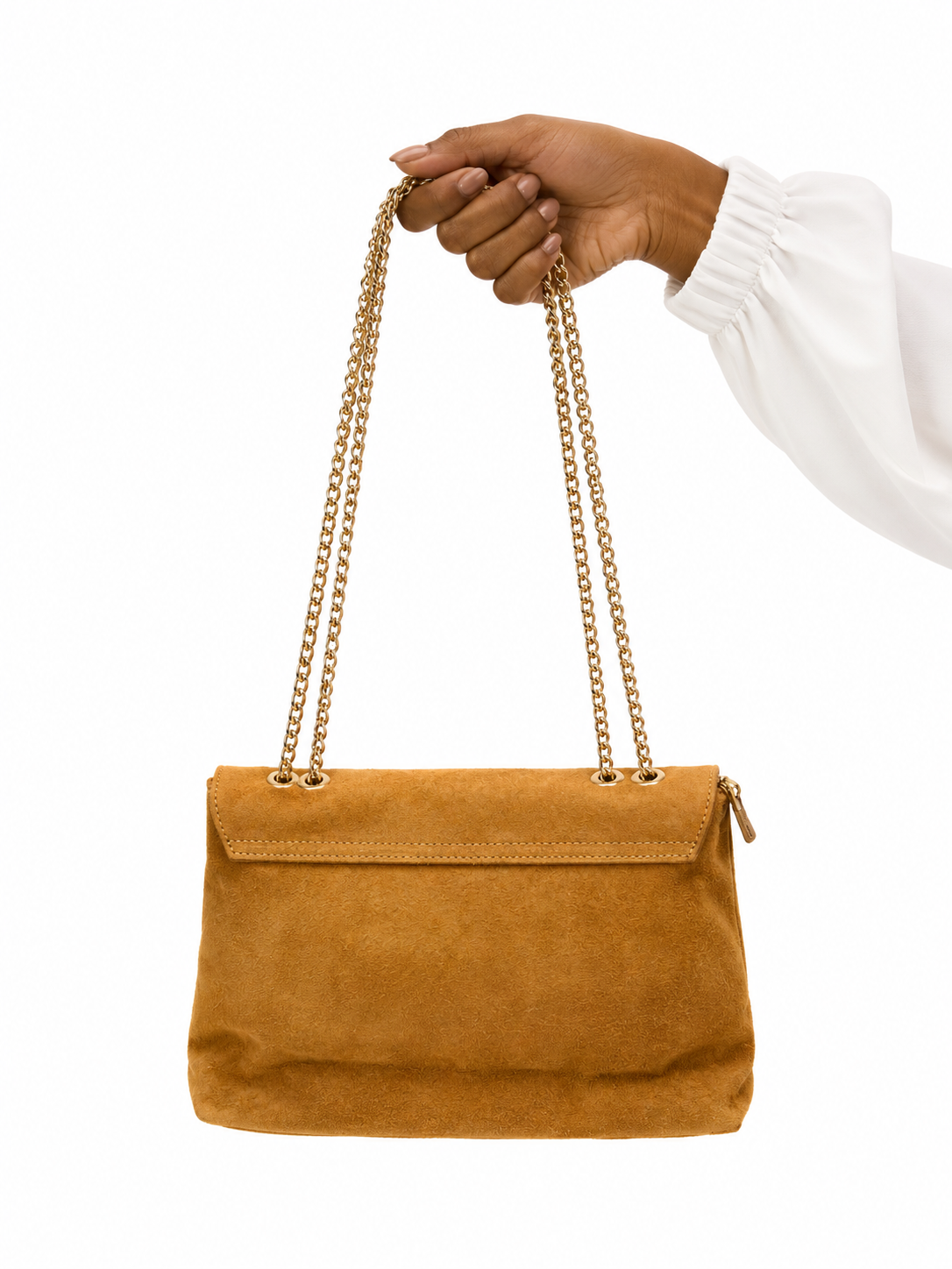 Sac porté travers pochette en cuir suèdine